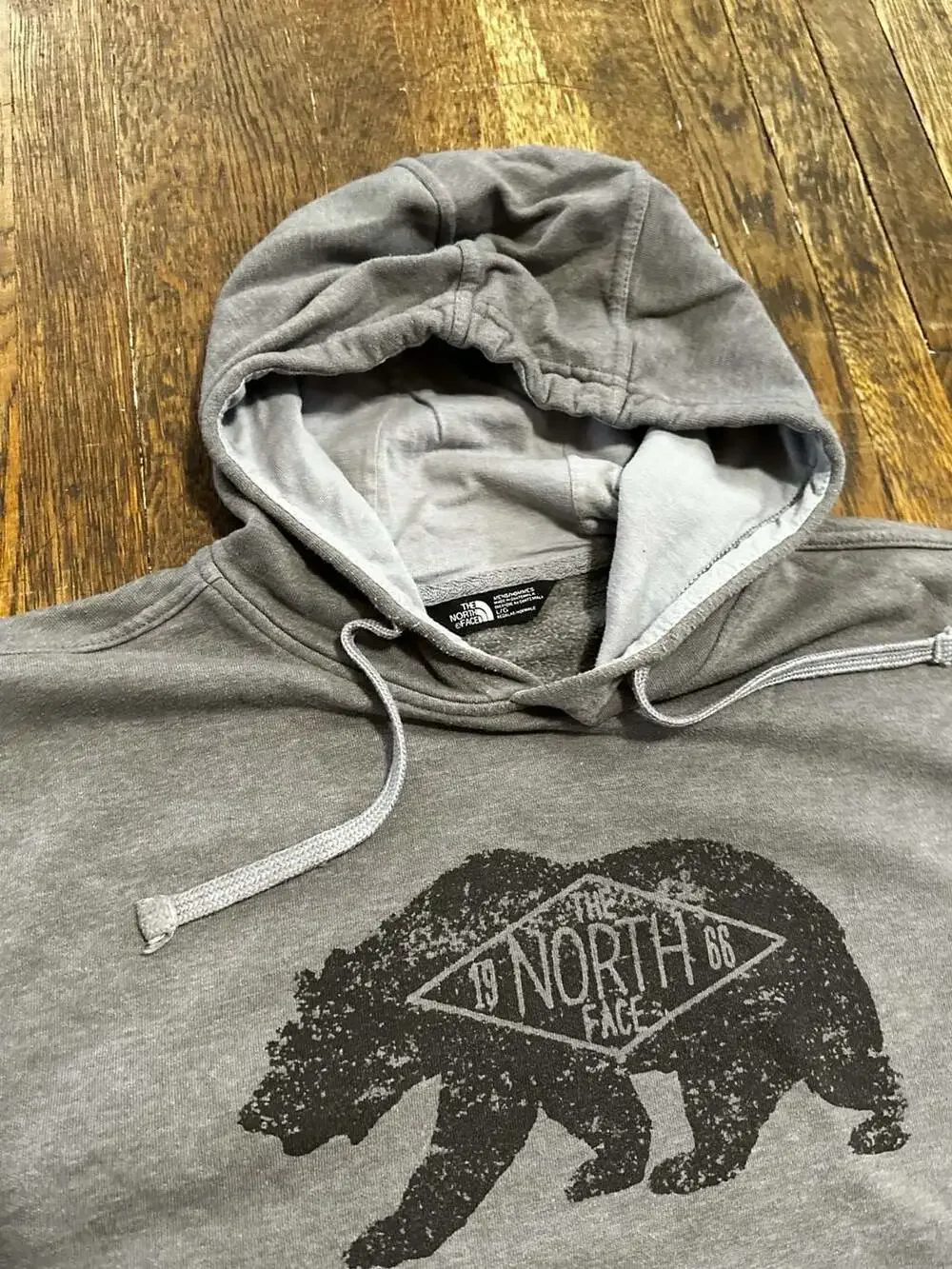 The North Face Bear On The Move Pullover Hoodie Gray Men's Size Large